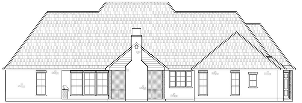 Rear Elevation for House Plan #905672