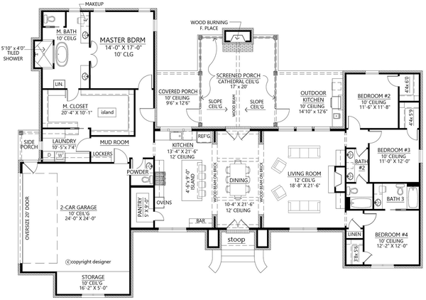 Main Floor Plan for House Plan #905672
