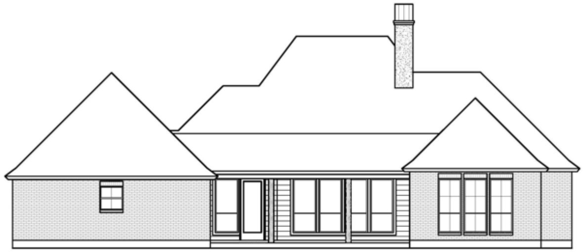 Rear Elevation for House Plan #906832