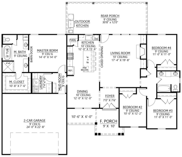 Main Floor Plan for House Plan #909881