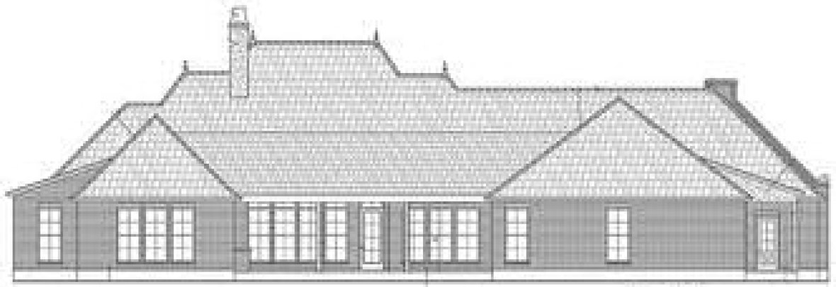 Rear Elevation for House Plan #906704