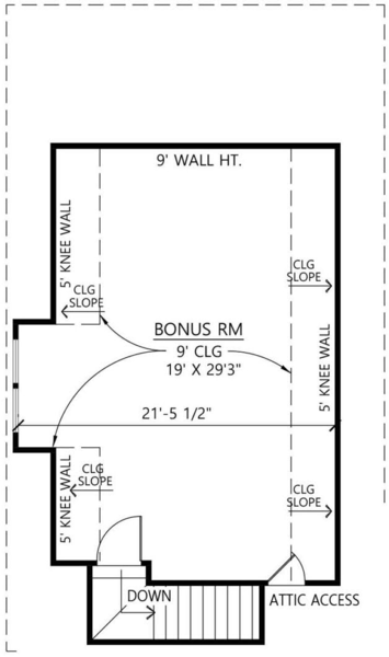 Attic Plan for House Plan #903723