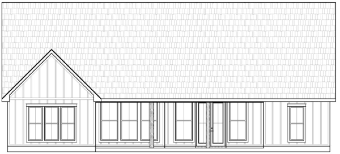 Rear Elevation for House Plan #904181