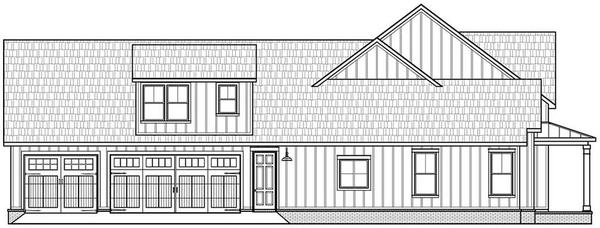 Left Elevation for House Plan #908052