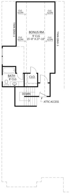 Attic Plan for House Plan #908052