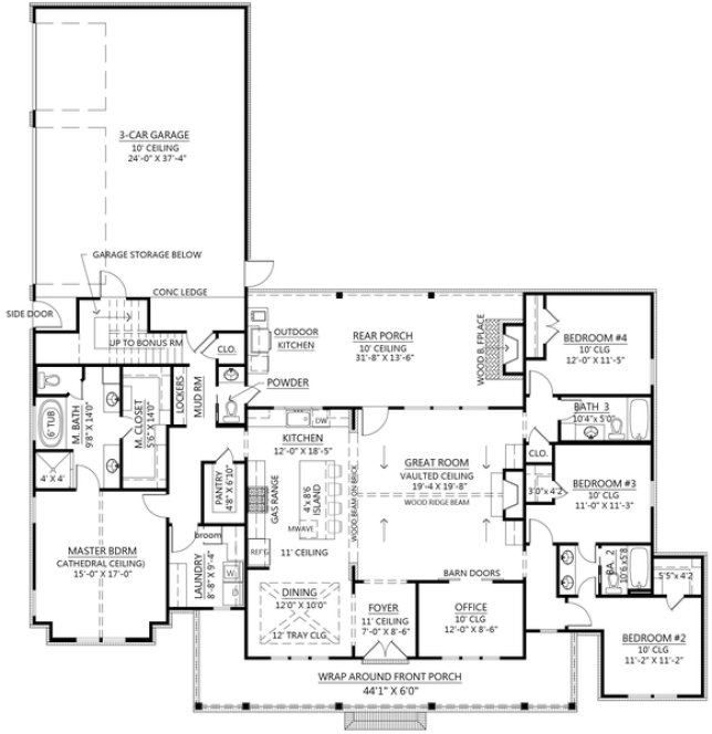 Main Floor Plan for House Plan #908052