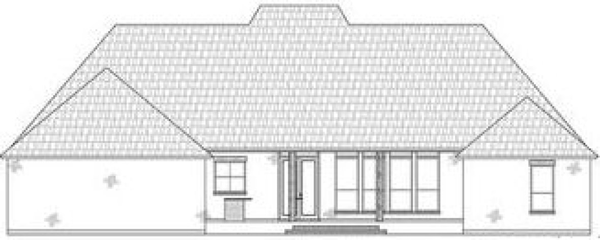 Rear Elevation for House Plan #900532