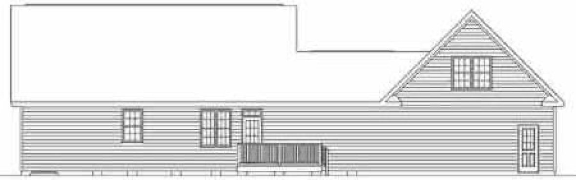 Rear Elevation for House Plan #650141
