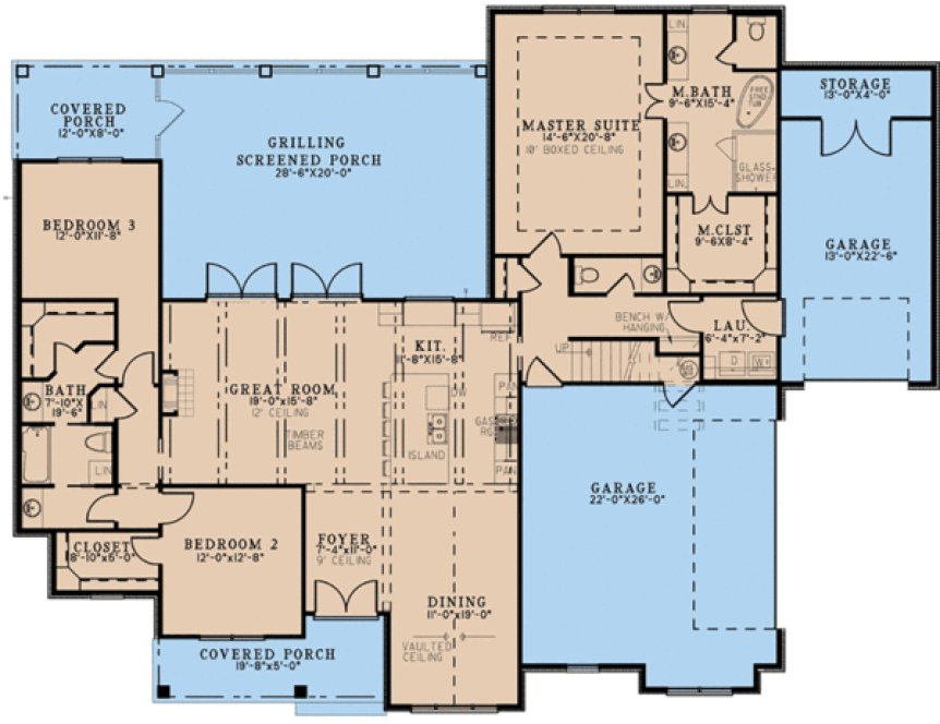 Main Floor Plan for House Plan #319912