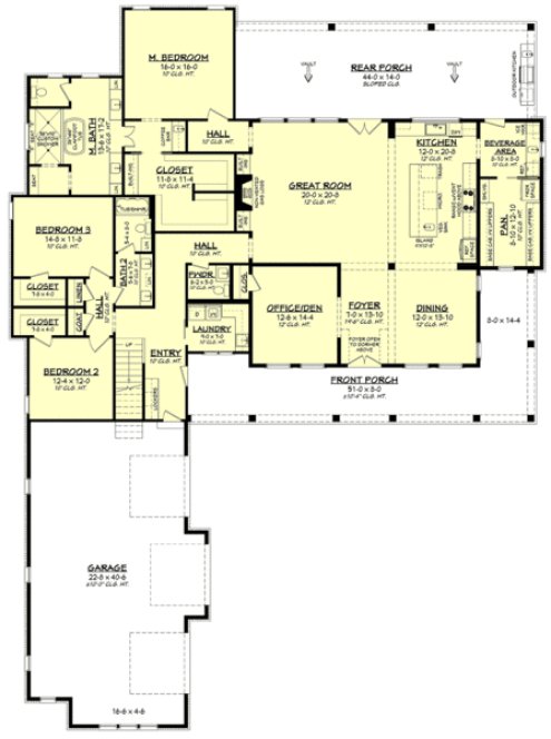 Main Floor Plan for House Plan #308583