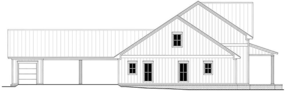 Left Elevation for House Plan #300932