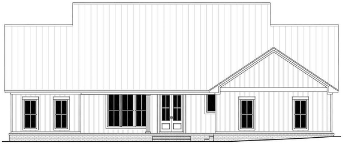 Rear Elevation for House Plan #300932