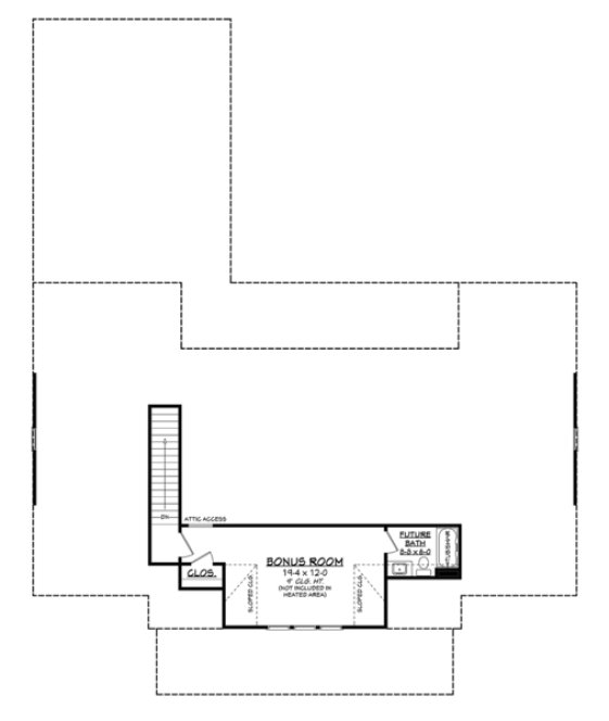 Second Floor Plan for House Plan #300932