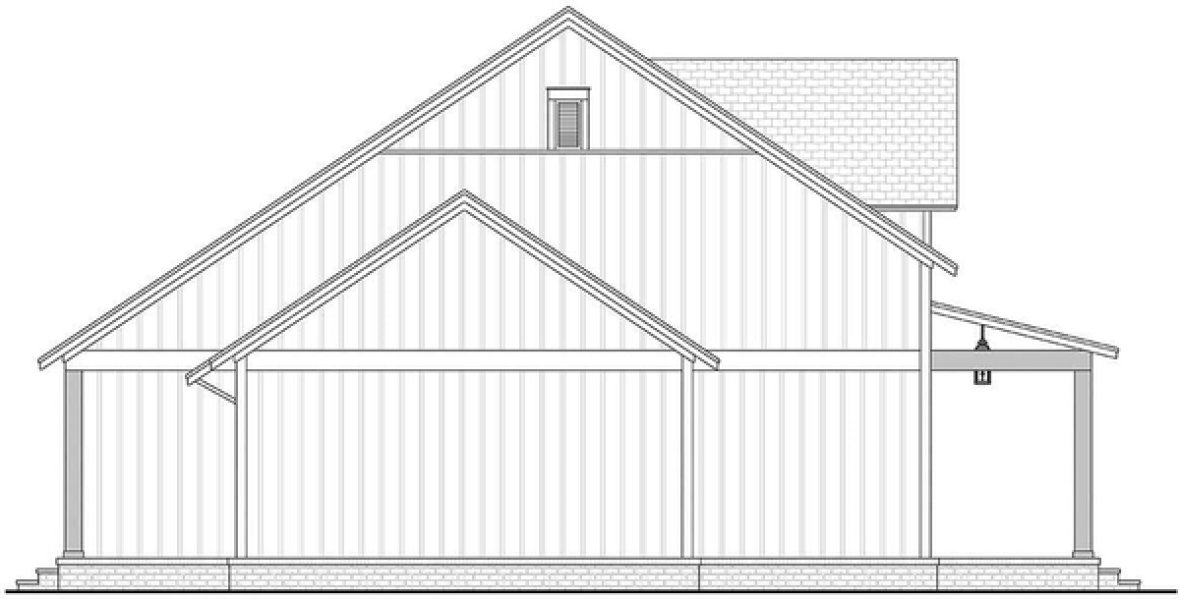 Left Elevation for House Plan #309741
