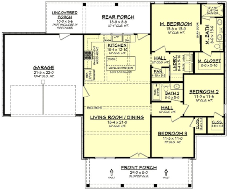 Main Floor Plan for House Plan #309741