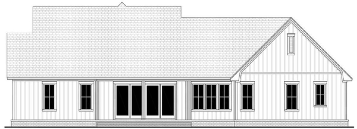 Rear Elevation for House Plan #301872
