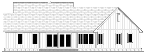 Rear Elevation for House Plan #301872