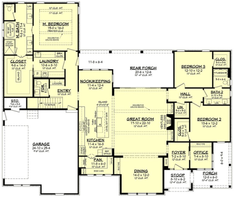 Main Floor Plan for House Plan #301872