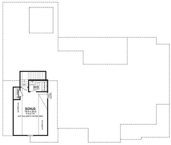 Second Floor Plan for House Plan #301872