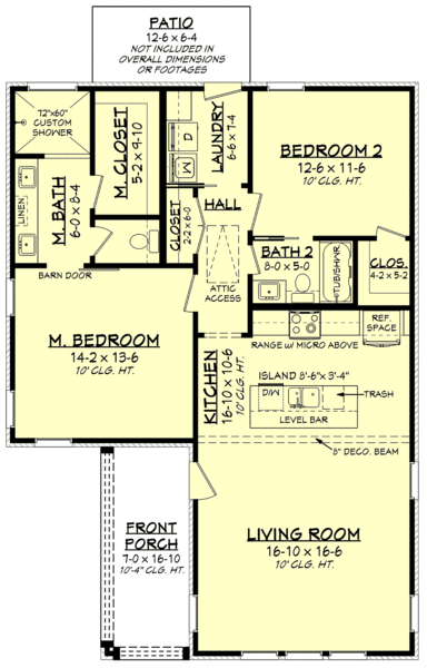 Main Floor Plan for House Plan #306911