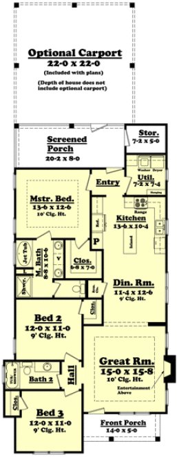 Main Floor Plan for House Plan #306931