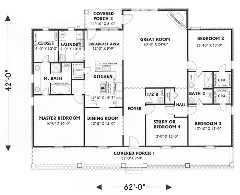 Main Floor Plan for House Plan #433532