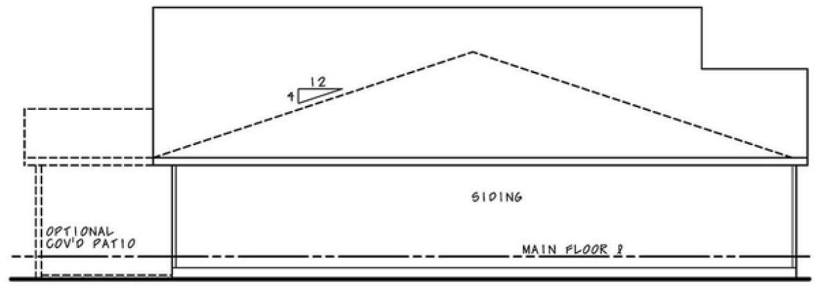Left Elevation for House Plan #154772