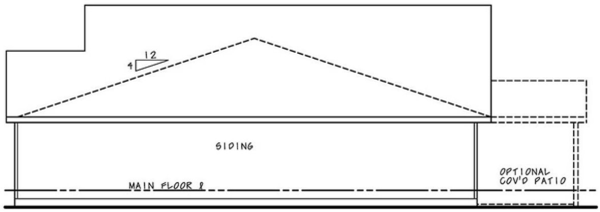 Right Elevation for House Plan #154772