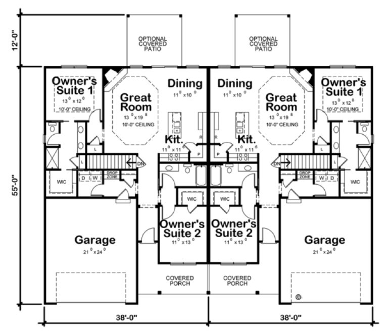 Main Floor Plan for House Plan #154772