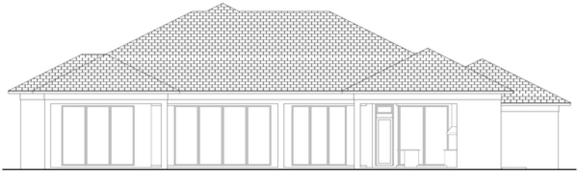Rear Elevation for House Plan #772163