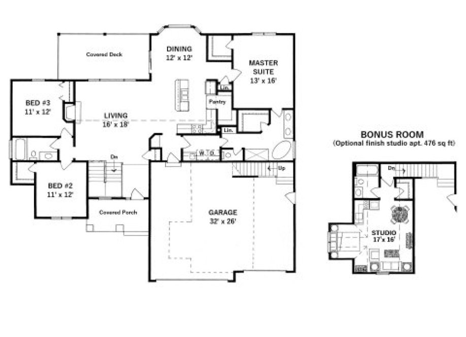 Main Floor Plan for House Plan #354271