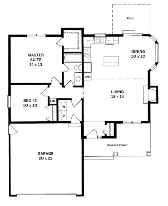 Main Floor Plan for House Plan #354790