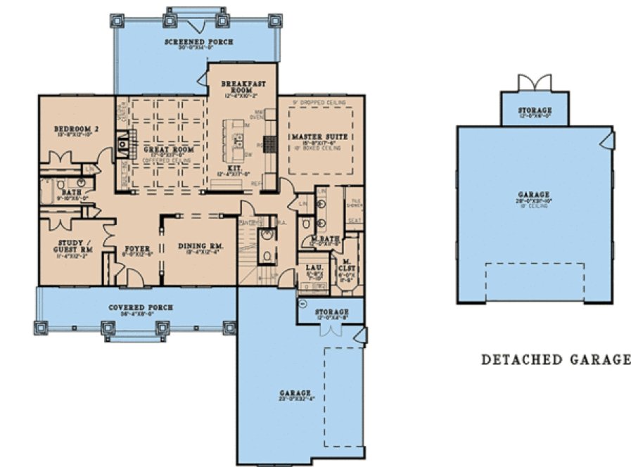 Main Floor Plan for House Plan #319182