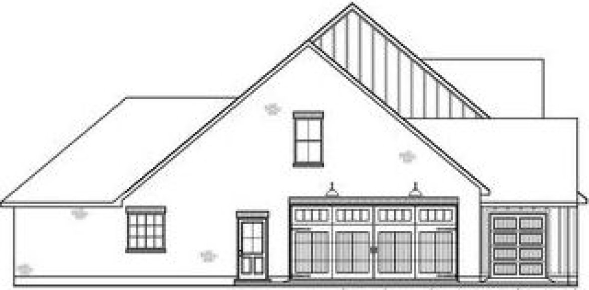 Left Elevation for House Plan #904422