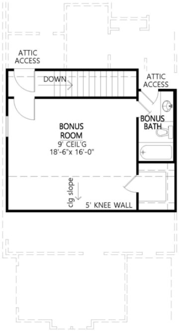 Attic Plan for House Plan #904422