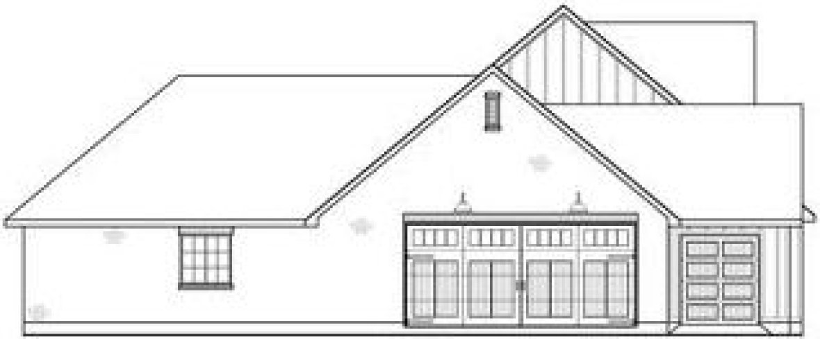 Left Elevation for House Plan #906612