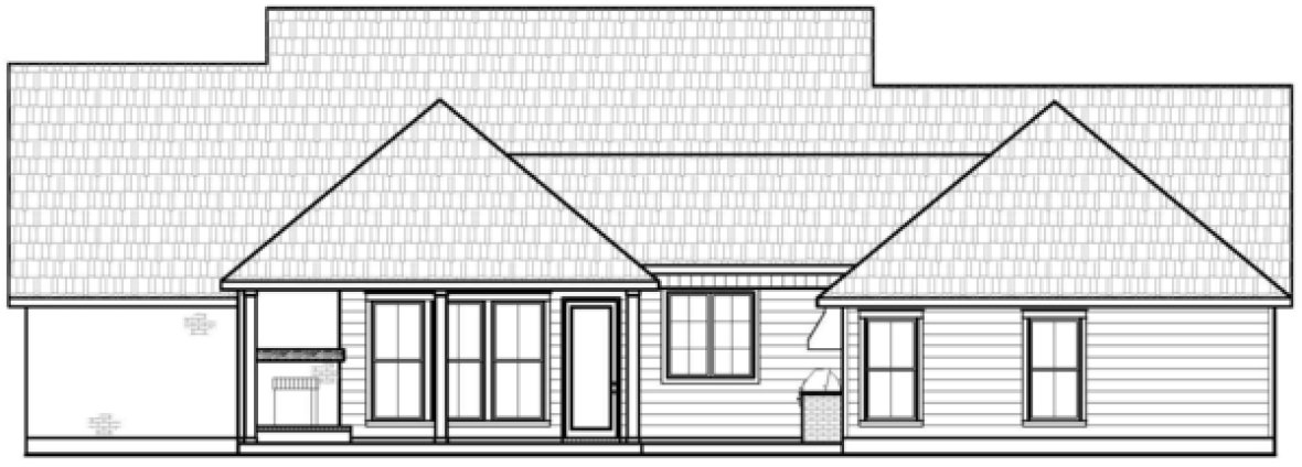Rear Elevation for House Plan #906612