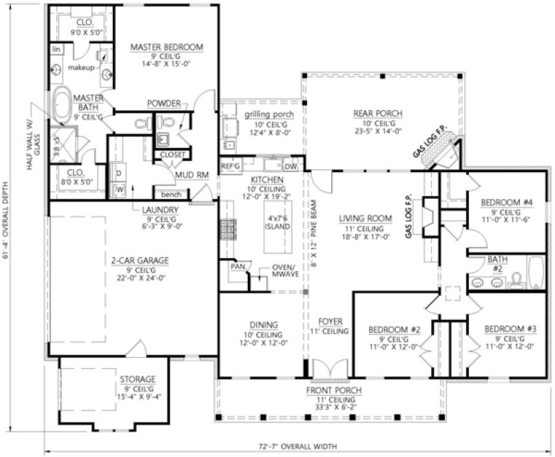 Main Floor Plan for House Plan #906612