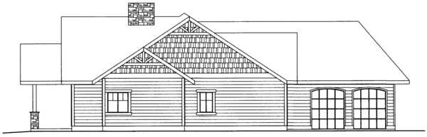 Left Elevation for House Plan #457622