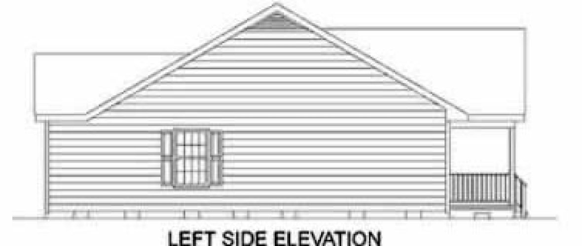 Left Elevation for House Plan #658461