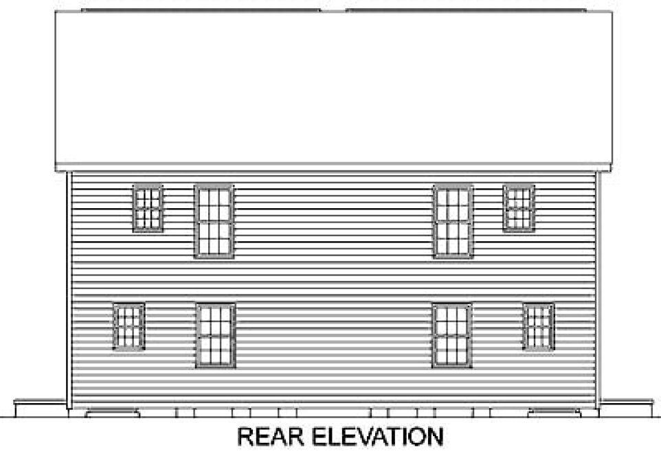 Rear Elevation for House Plan #650652