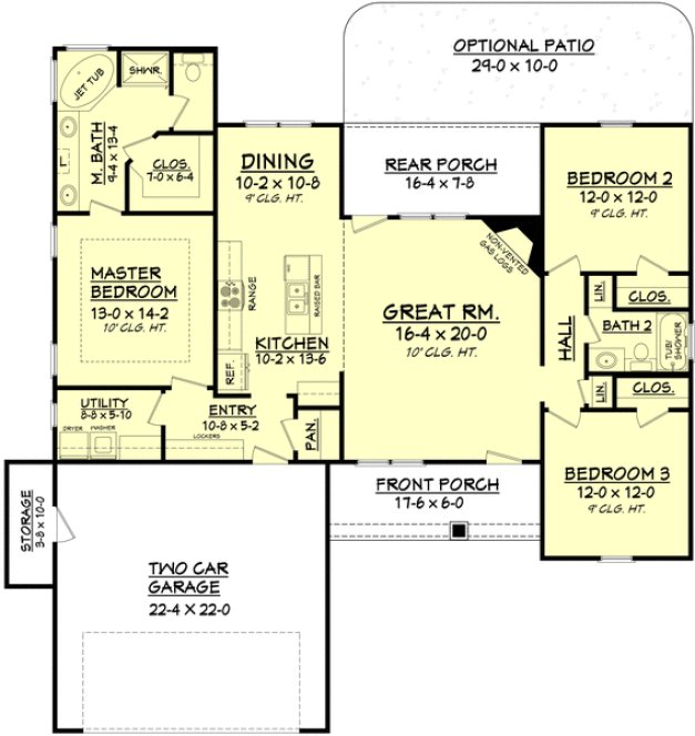 Main Floor Plan for House Plan #309651