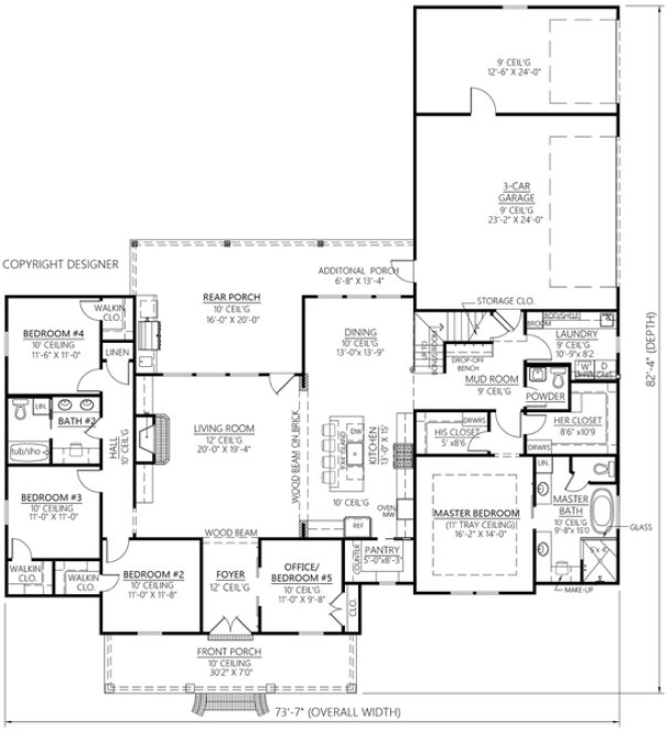 Main Floor Plan for House Plan #906452