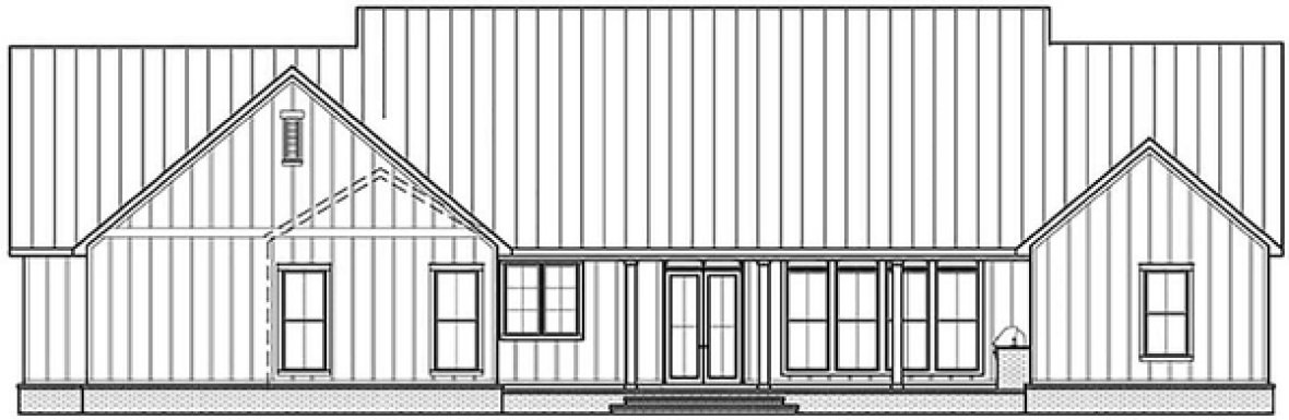 Rear Elevation for House Plan #904352