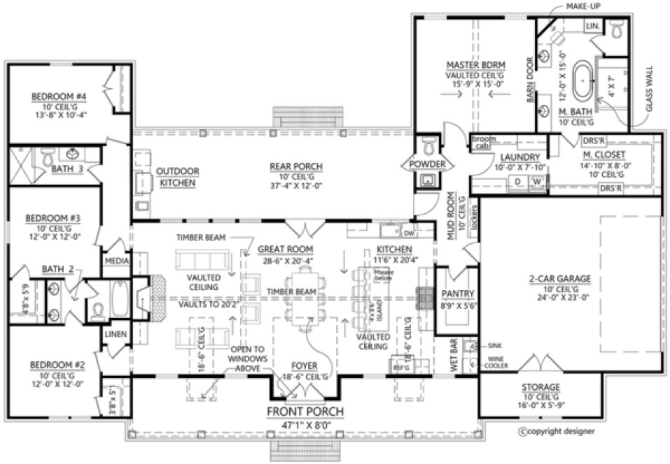 Main Floor Plan for House Plan #904352