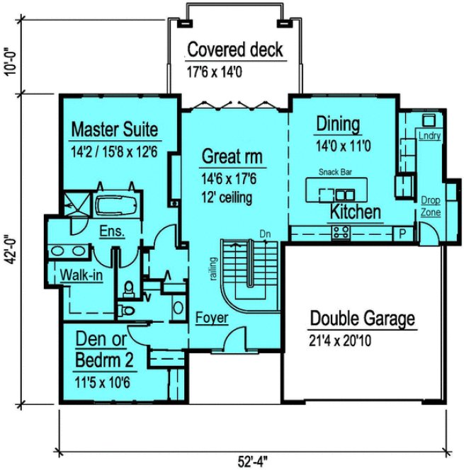 Main Floor Plan for House Plan #577062