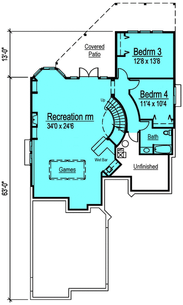 Basement Plan for House Plan #578603