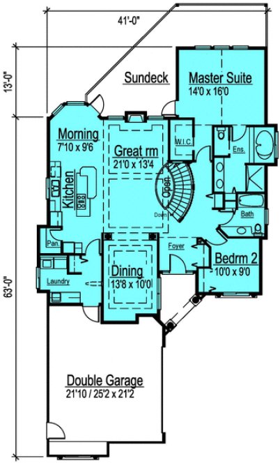 Main Floor Plan for House Plan #578603