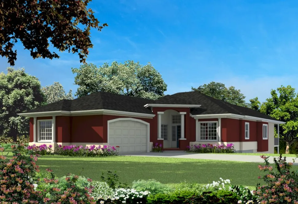 Full Rendering for House Plan #578603