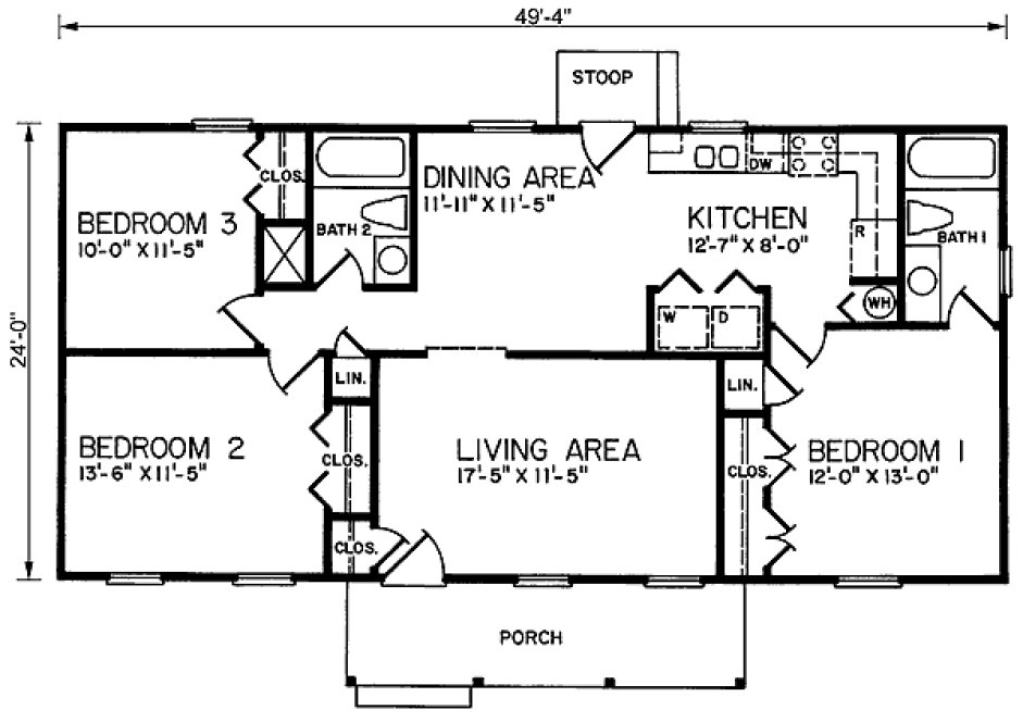Main Floor Plan for House Plan #654811